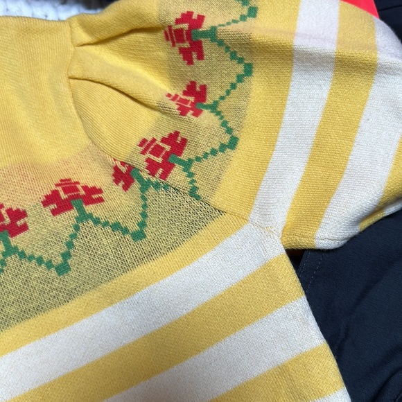 Modcloth Yellow and White Striped Sweater - Picture 5 of 6